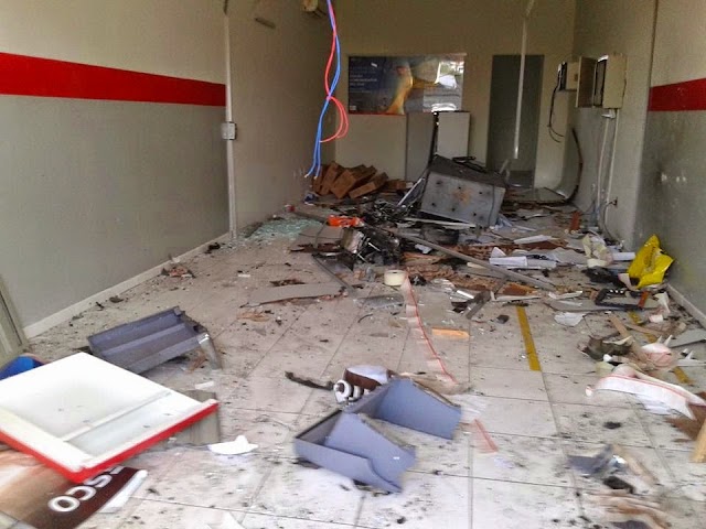 São Vicente do Seridó-PB: Caixa eletrônico do Bradesco é explodido pela sétima vez na cidade