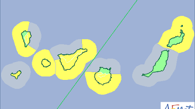 Amplían los avisos  por viento y costeros, Canarias