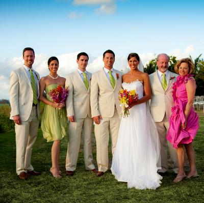 When it comes to your bridal party bring in lots of color