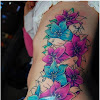 Floral Leg Tattoo Designs : 50 Best Flower Tattoos On Leg : This tree water color tattoo is looking cool on upper back.