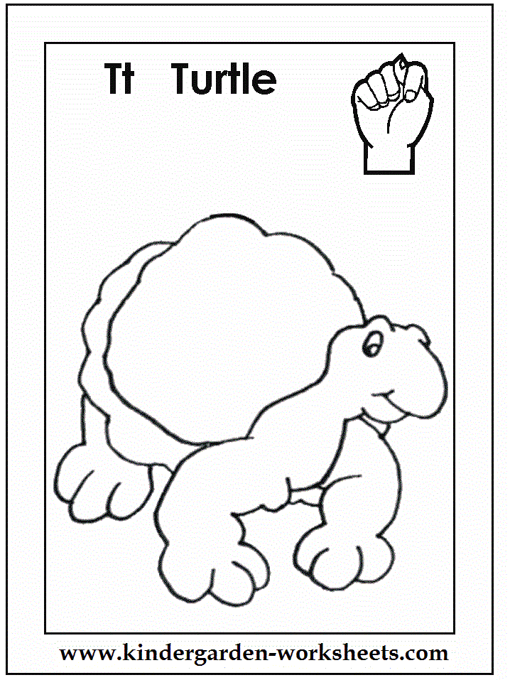 Kindergarten Worksheets: ASL Alphabets coloring pages