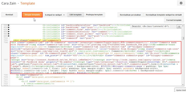 Cara Membuat Kotak Komentar Facebook Di Blog Terbaru