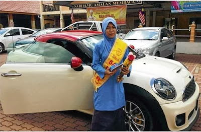 Siti Nur Fatini Zulaika Dapat Hadiah Kereta Mini Cooper Cemerlang 5A UPSR