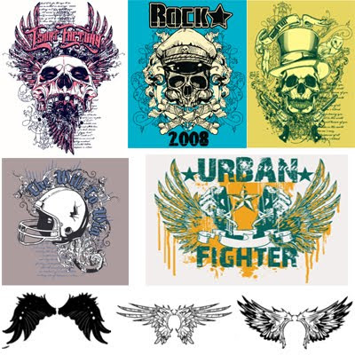 Download Grunge Vector Skulls