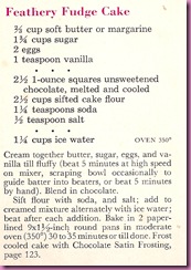 feathery fudge cake