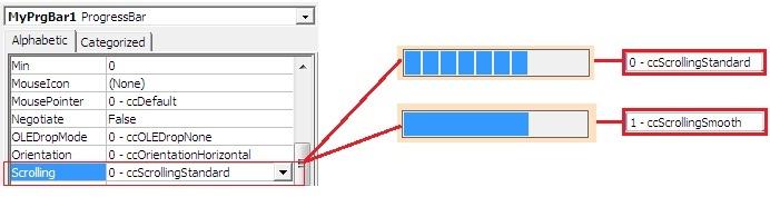 Scrolling Properties ProgressBar