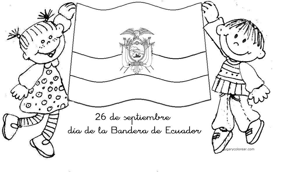 Colorear D a de la Bandera de Ecuador