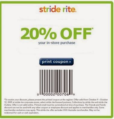 Stride Rite Printable Coupons February 2015