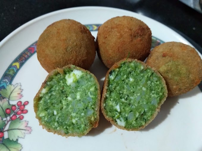 Palak Paneer Balls recipe - How to make Palak Paneer Balls