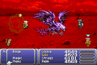 Strago uses the Self-Destruct Lore in Final Fantasy VI.
