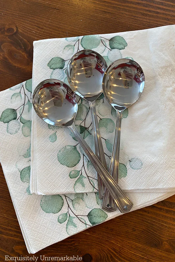 Decoupage Spoons and Napkins