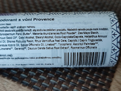 Ben&Anna Provence tuhý dezodorant ingrediencie