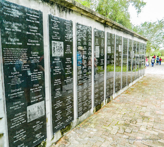 Memorial às pessoas escravizadas na Whitney Plantation