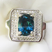 Cincin Batu Permata London Blue Topaz - SP694