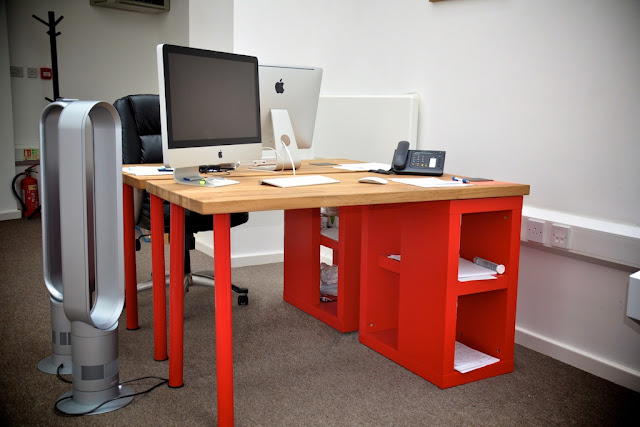 Solid oak desk for a designer