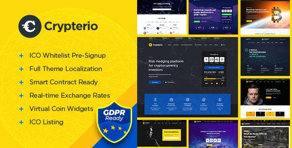 Crypterio v2.4.0 – ICO Landing Page and Cryptocurrency WordPress Theme