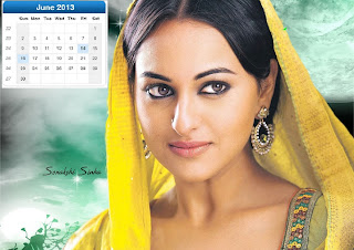 Bollywood Actress Desktop Calendar 2013