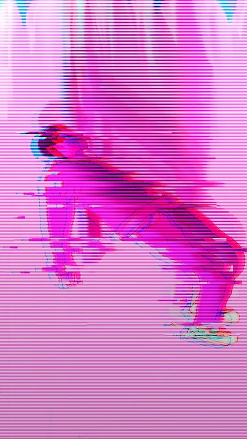 pink wallpaper glitch