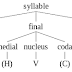 Structure of a syllable