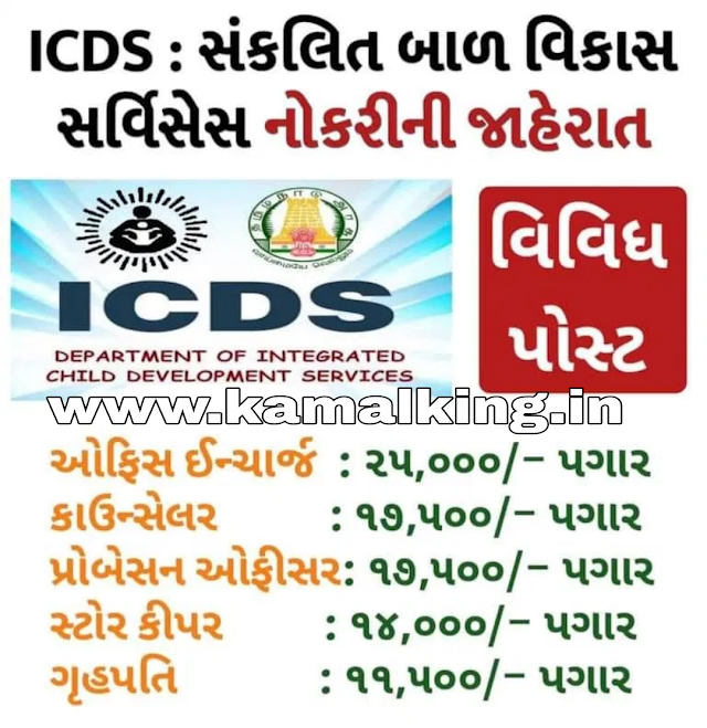 Integrat Child Development Services (ICDS) Recruitment for Various Posts 2020