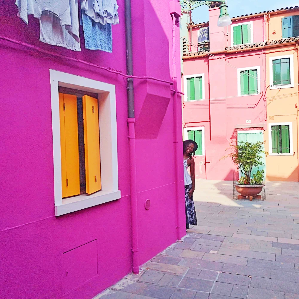 Colored street Burano