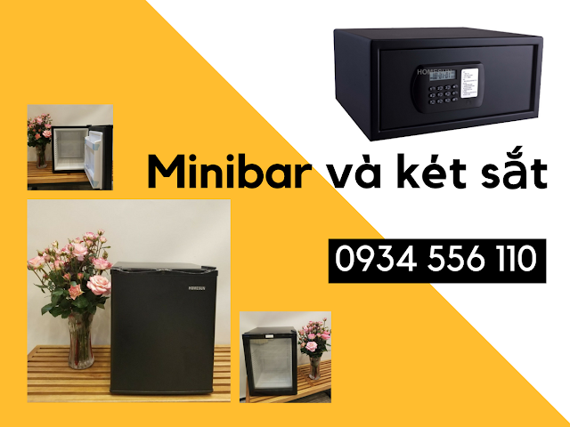 tủ mát, minibar set up cho phòng khách sạn