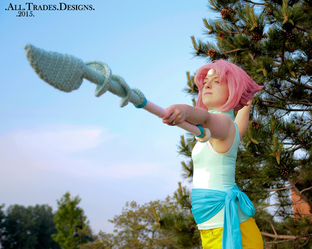 Pearl Steven Universe Cosplay Tutorial Masterpost with Crocheted Spear Pattern!