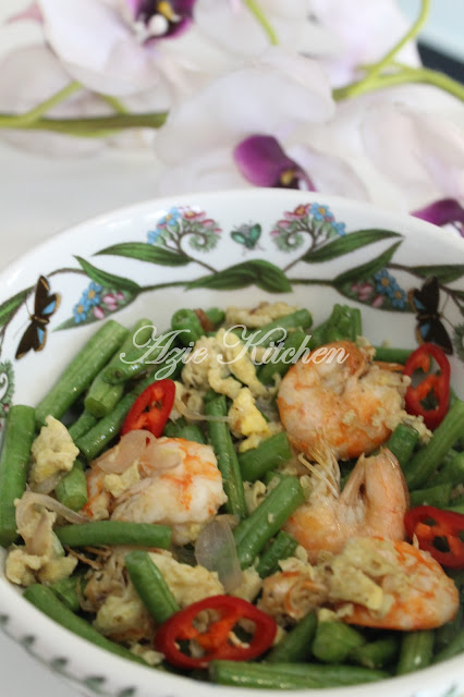 Kacang Panjang Goreng Telur - Azie Kitchen