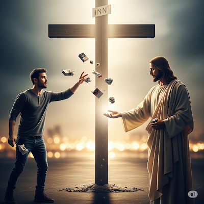 Breaking Free from Guilt and Addiction Through Jesus Christ - man throwing or giving up his addictions