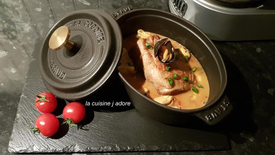 La Cuisine J Adore Filet Mignon De Porc Aux Moules Recette De