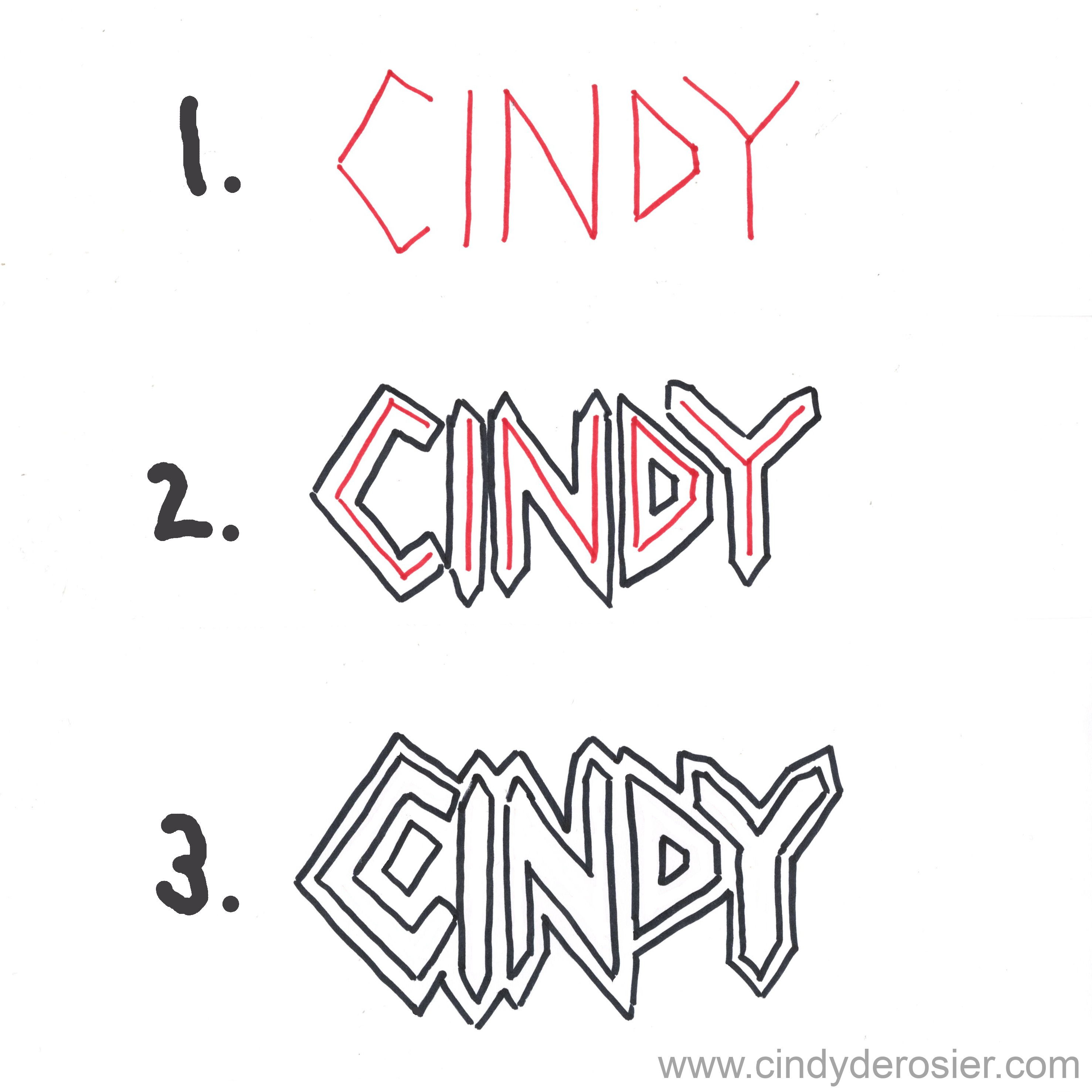 Cindy Derosier My Creative Life Graffiti Name Art