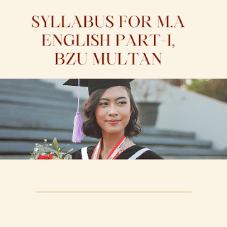 SYLLABUS FOR MA ENGLISH Part-I