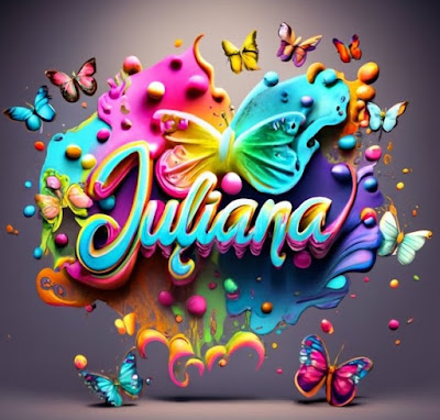 linda imagen en 3D con el nombre Juliana