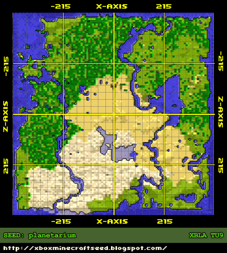 XBOX Minecraft Seeds: TU9 Seed & Map: planetarium