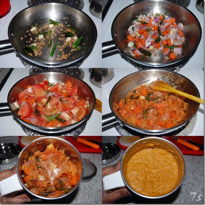 Tomato carrot chutney process