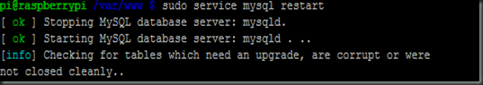 sudo service mysql restart