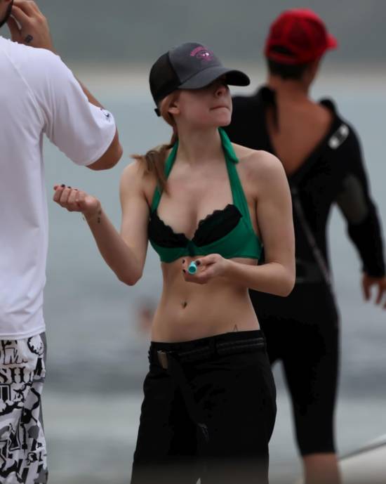 Avril Lavigne Bikini Candids in Hawaii