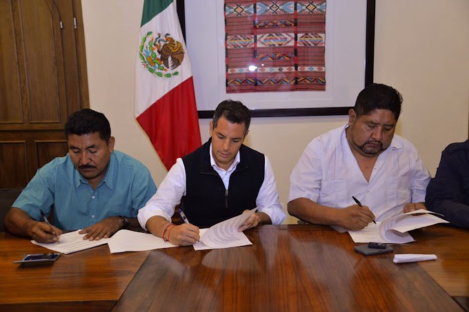 Atestigua Murat el Acuerdo de Paz entre Mixtepec y Colotepec