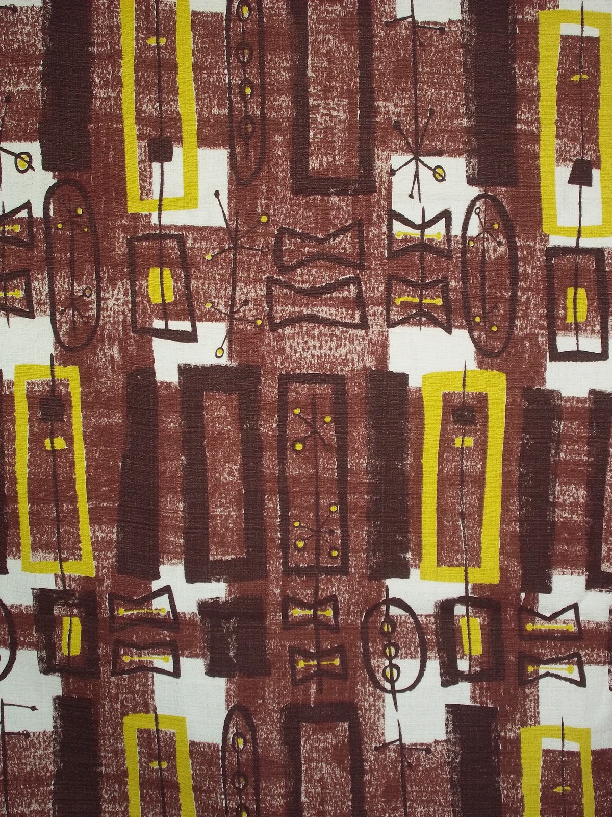 modern20: Mid Century Modern Atomic Barkcloth Fabric