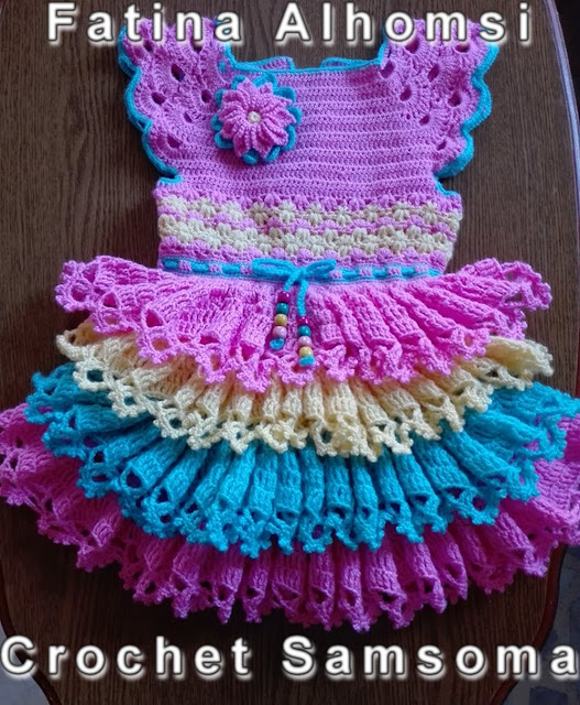 تشكيلة فساتين كروشيه اطفال للعيد مع كروشيه سمسومة . فساتين اطفال للعيد . Crochet girl dress  .  فساتين اطفال كروشيه .  . فساتين كروشيه اطفال . فساتين كروشيه . 