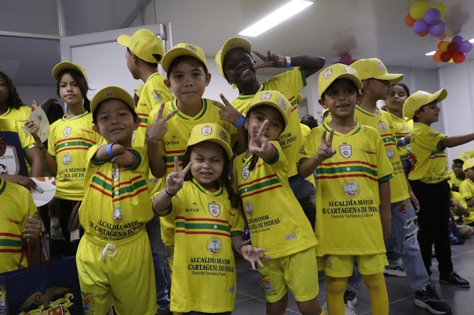 Más de 300 niños y niñas de Bolívar vistieron los colores del Real Cartagena durante un emocionante partido en el Estadio Jaime Morón