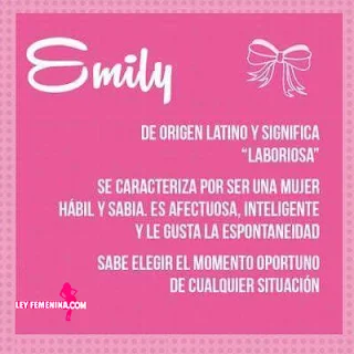Qué significa el nombre Emily