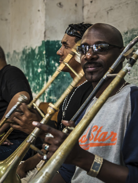 Cuban musicians rehearsing in Havana, Cuba