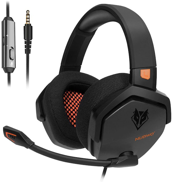 NUBWO N16 Stereo Gaming Headset with Noise Canceling Mic, Work from Home Headphones with mic for PS5, PS4, Xbox One, Nintendo Switch Lite, PC, Laptop, Mac