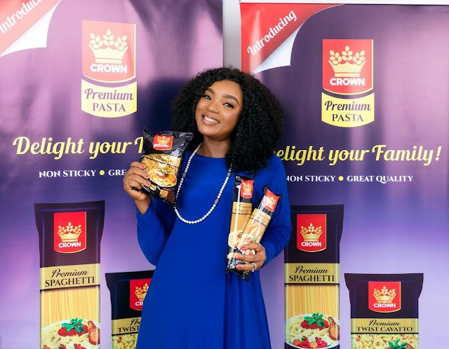 Crown Premium Pasta signs Nollywood Actress, Chioma Akpotha, As Brand Ambassador   