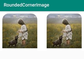 android rounded corners only top