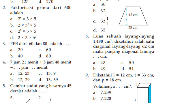 Download Soal Ukk Matematika Kelas 5 Sd Semester 2 Idn Paperplane