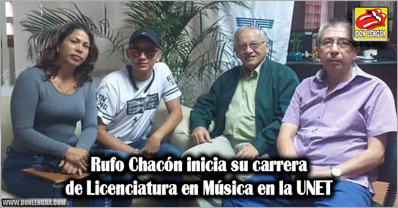 Rufo Chacón inicia su carrera de Licenciatura en Música en la UNET