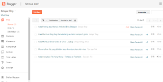 Cara Posting atau Menulis Artikel di Blog Blogspot