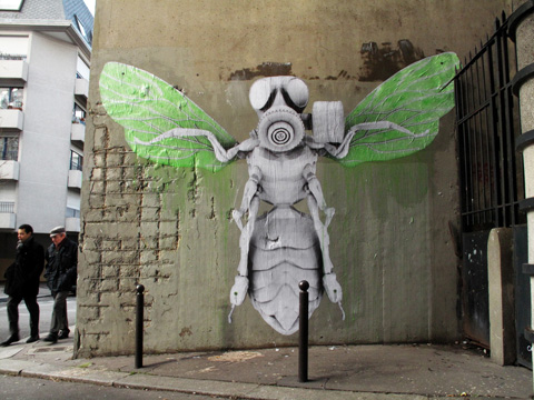 Insects street Art , Paris based Ludo